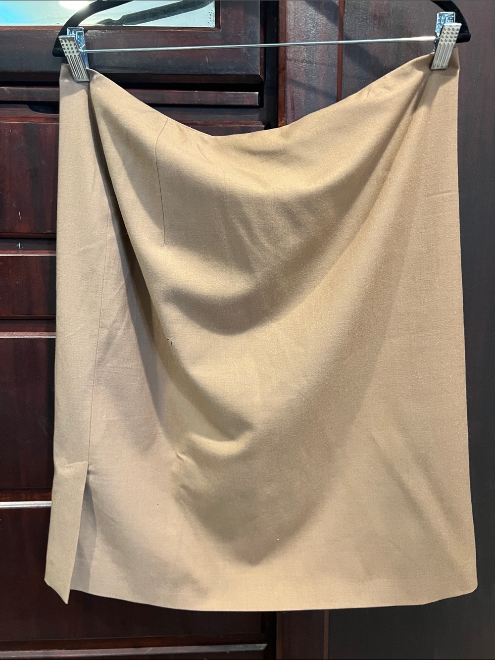 Ralph Lauren Purple Label Camel/Tan Pencil Skirt 100% wool/100% silk lining
